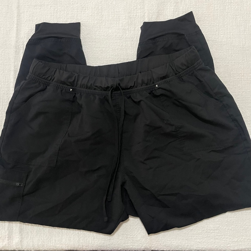 Scrubstar Women 3XL Black Performance Jogger Scrub Pants Drawstring Cargo Pocket